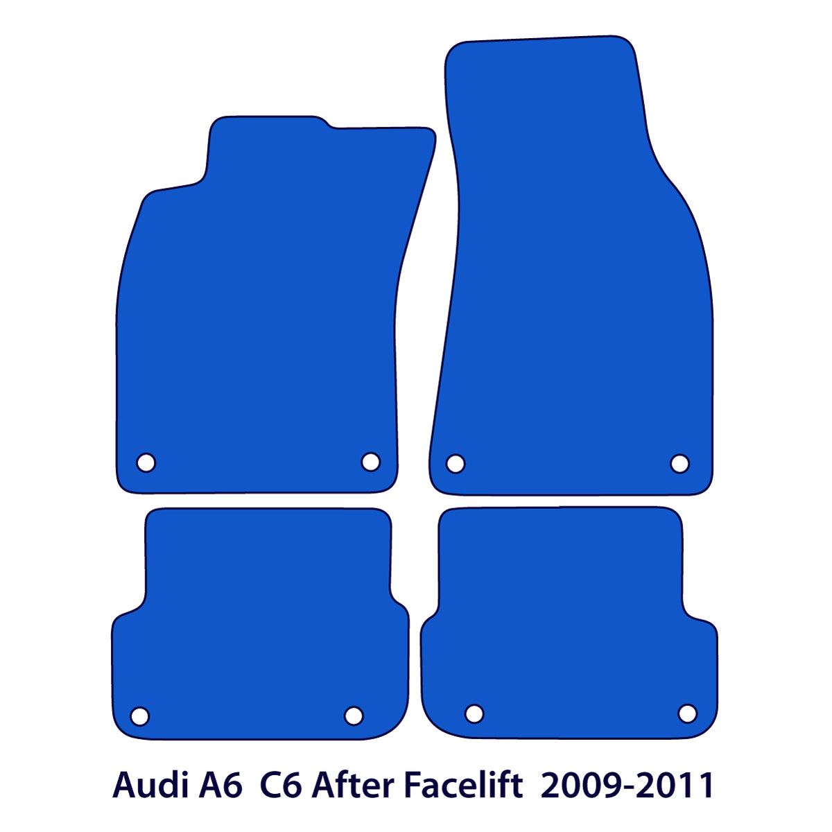 Dywaniki welurowe do Audi A6/S6 C6 – A6/S6 2004–2011 / Allroad 2006–2011 – Czarne Exclusive