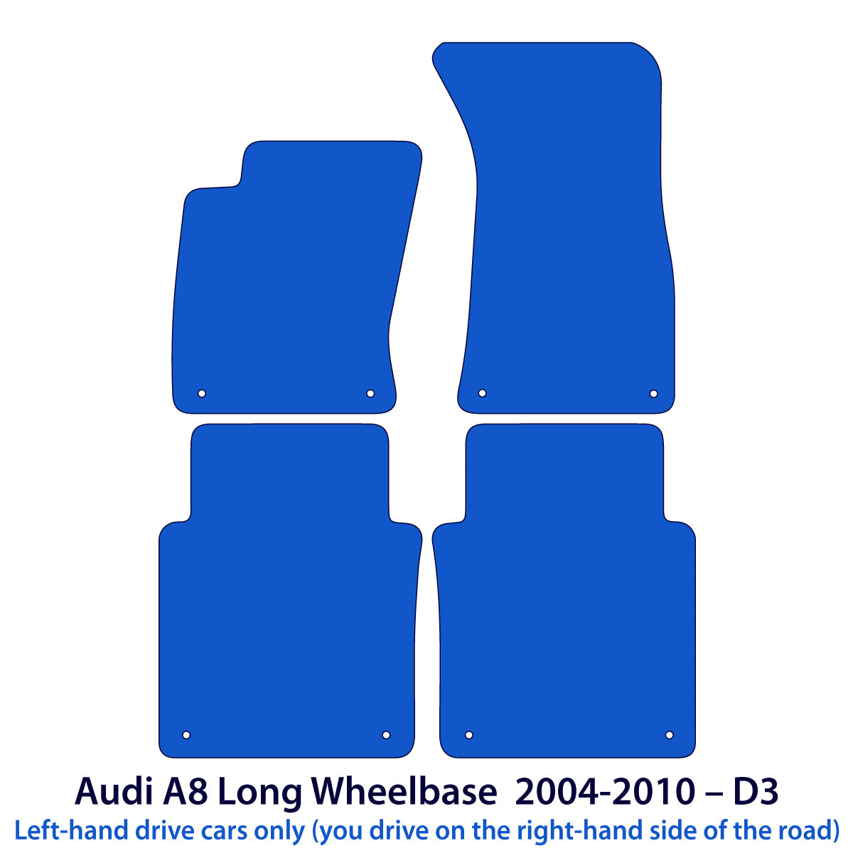 Dywaniki welurowe do Audi A8/S8 D3 długi rozstaw osi 2002–2010 – Beżowe – widok produktu 2