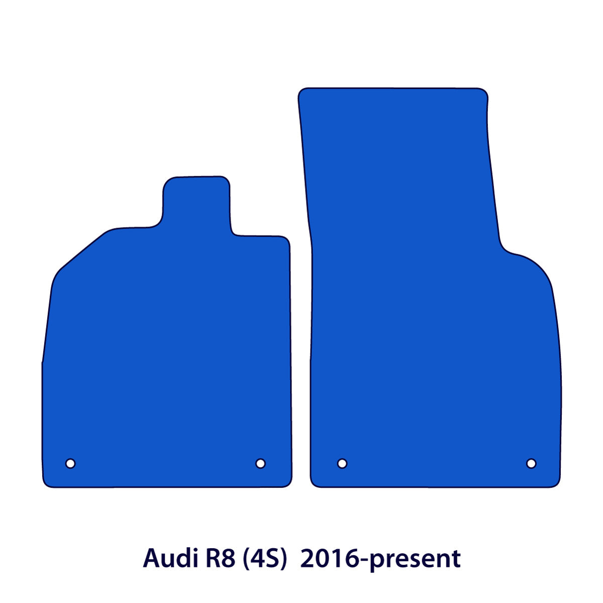 Audi R8 Velours Fußmatten 2015-2024 – 4S – Rot Sport