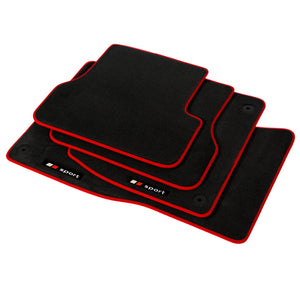Fußmatten für Audi TT / TTS / TT RS 8J Coupé 2006–2014 & Roadster 2007–2014 – Velours Red Sport – Produktansicht 3