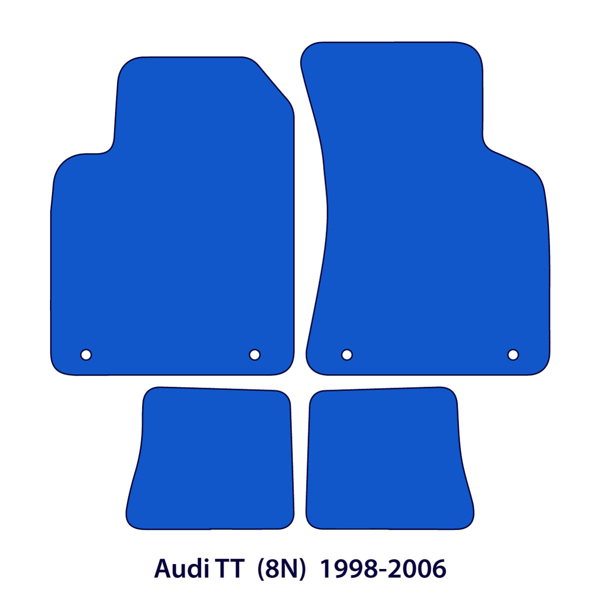 Audi TT Velours Fußmatten 1998-2006 – 8N – Rot Sport