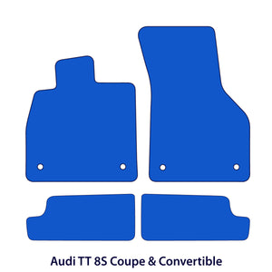 Fußmatten für Audi TT / TTS / TT RS 8S 2014–2023 – Coupé & Roadster – Velours Black Exclusive – Produktansicht 2