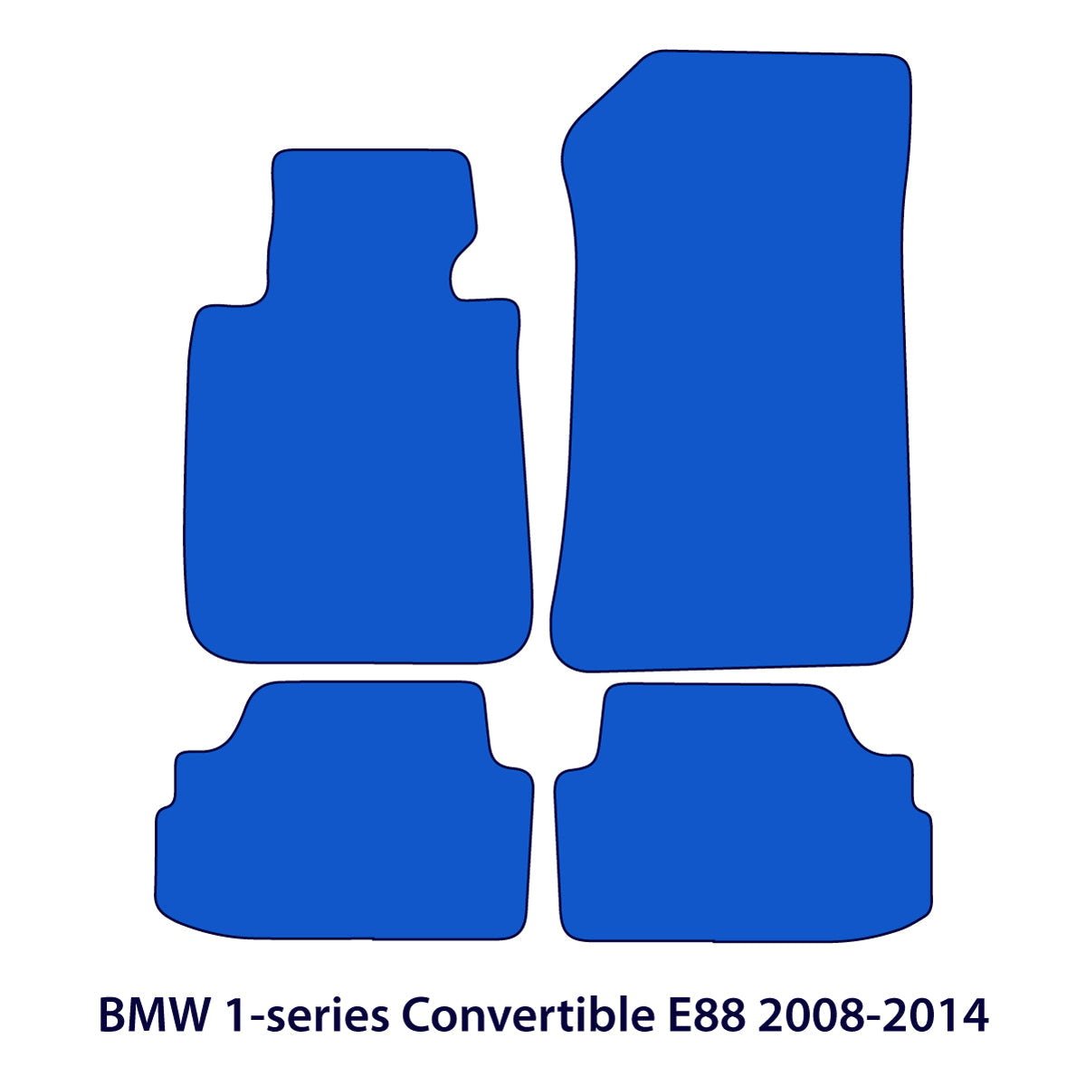 BMW 1er Cabrio Velours Fußmatten 2008-2014 – E88 – Schwarz