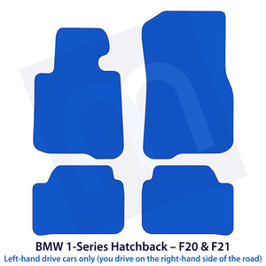 BMW 1 Series Hatchback F20/F21 Velour Floor Mats 2011–2019 – 1 Logo – image 2