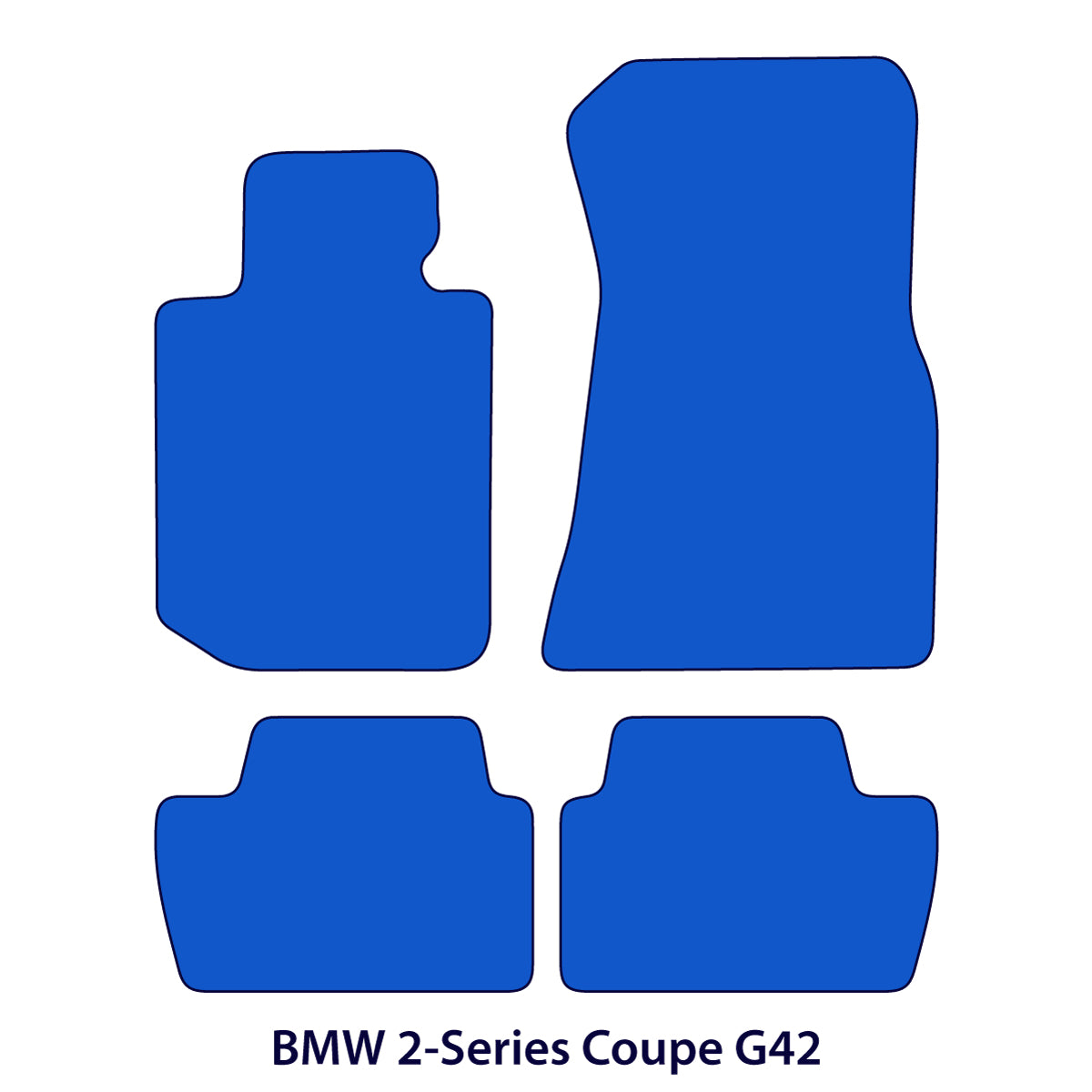 BMW 2er Coupé Velours Fußmatten 2021-2026 – G42, G87 – Beige