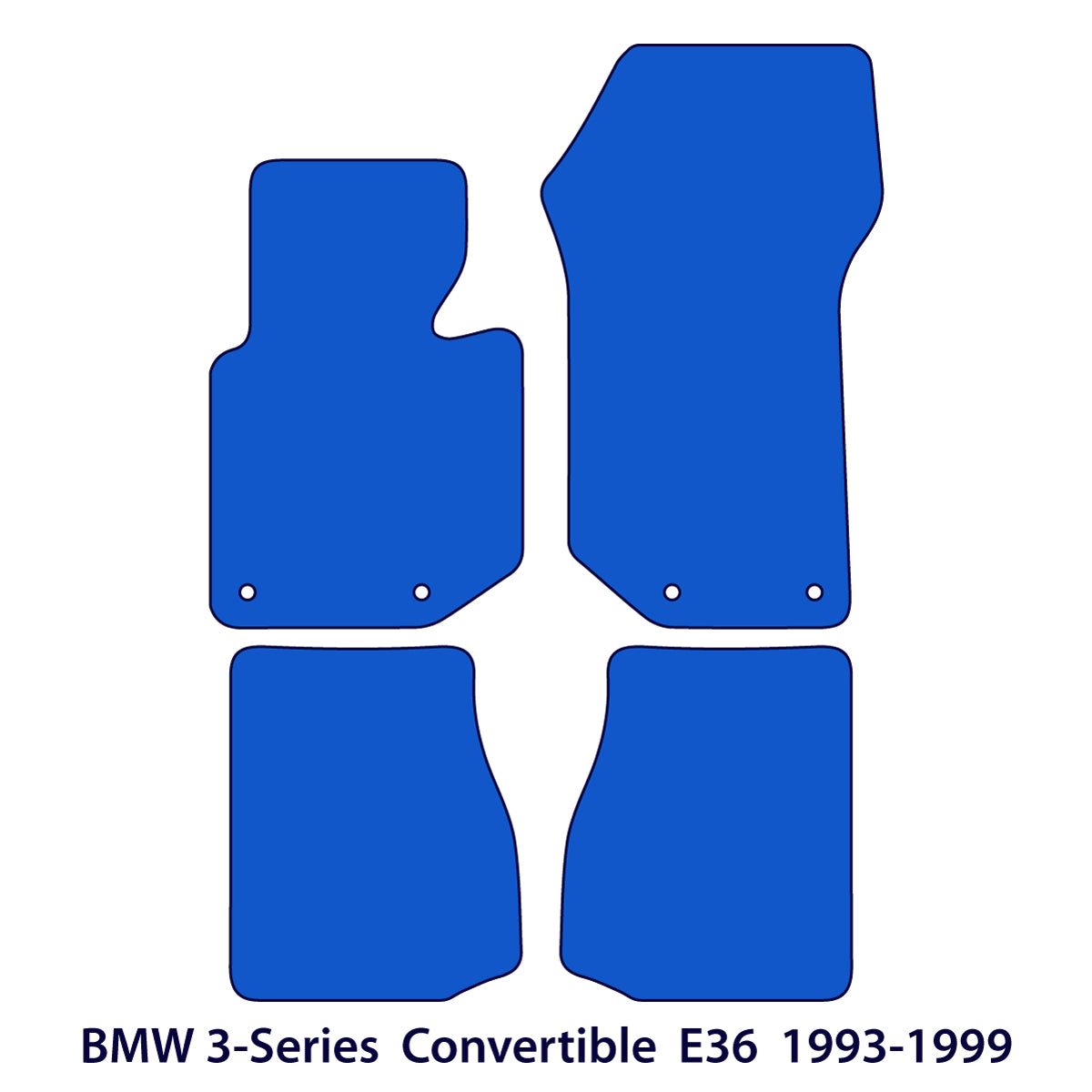 Dywaniki welurowe do BMW Seria 3 Kabriolet 1993-1999 – E36 – Przeszycia M