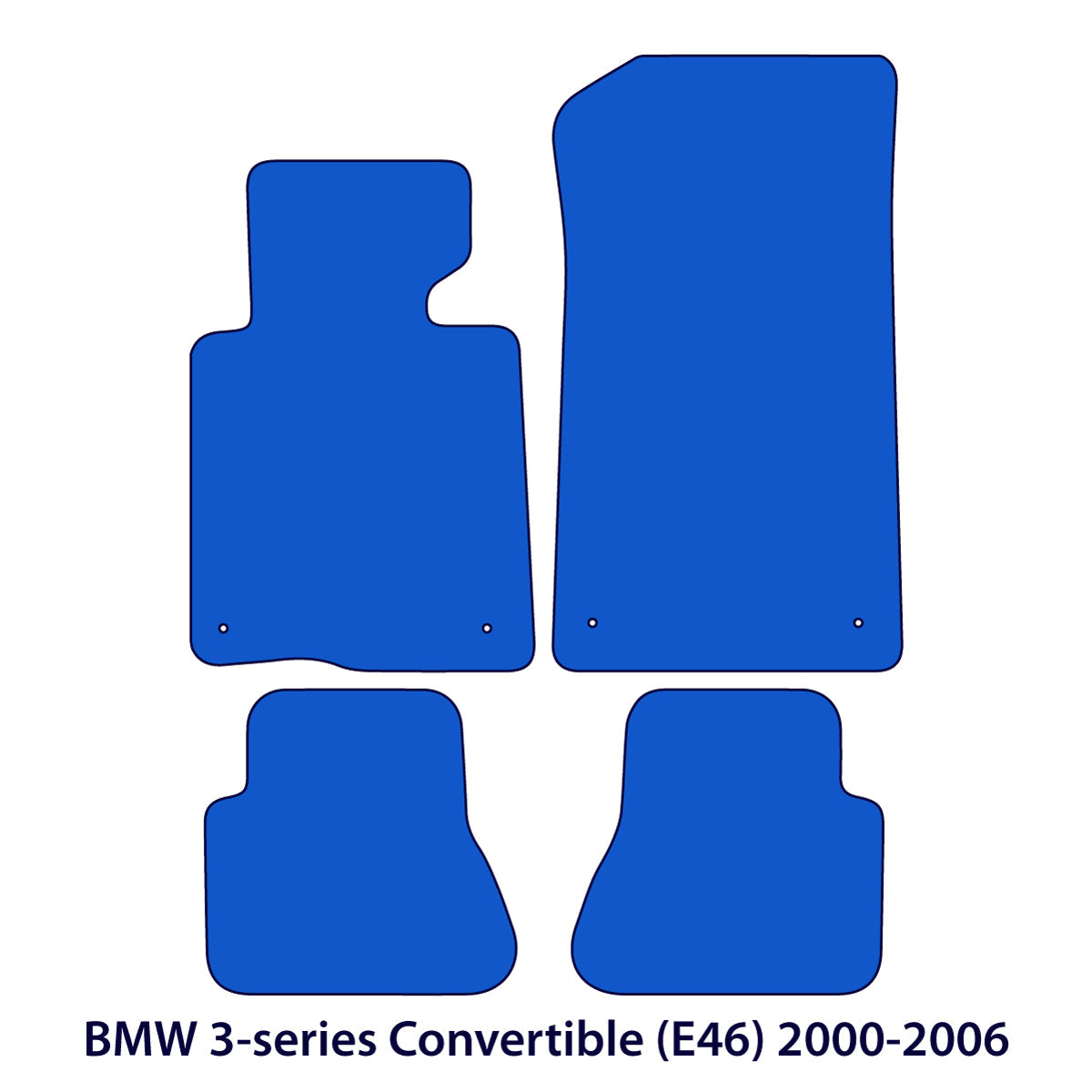 BMW 3er Cabrio Velours Fußmatten 2000-2006 – E46 – M Naht