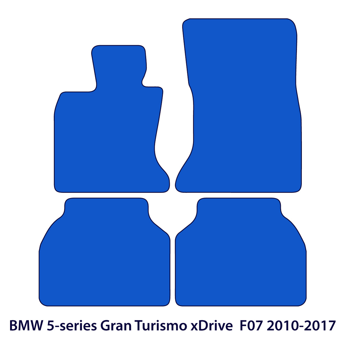 BMW 5er Gran Turismo xDrive Velours-Fußmatten 2009–2017 – F07 – 5 Logo