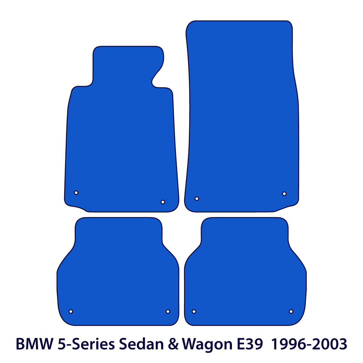Dywaniki welurowe do BMW Seria 5 1995-2004 – E39 – Czarne Exclusive