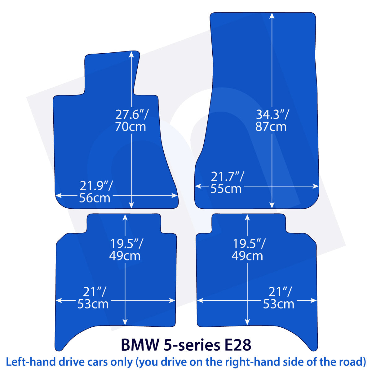 Dywaniki welurowe do BMW Seria 5 1981-1987 – E28 – Beżowe