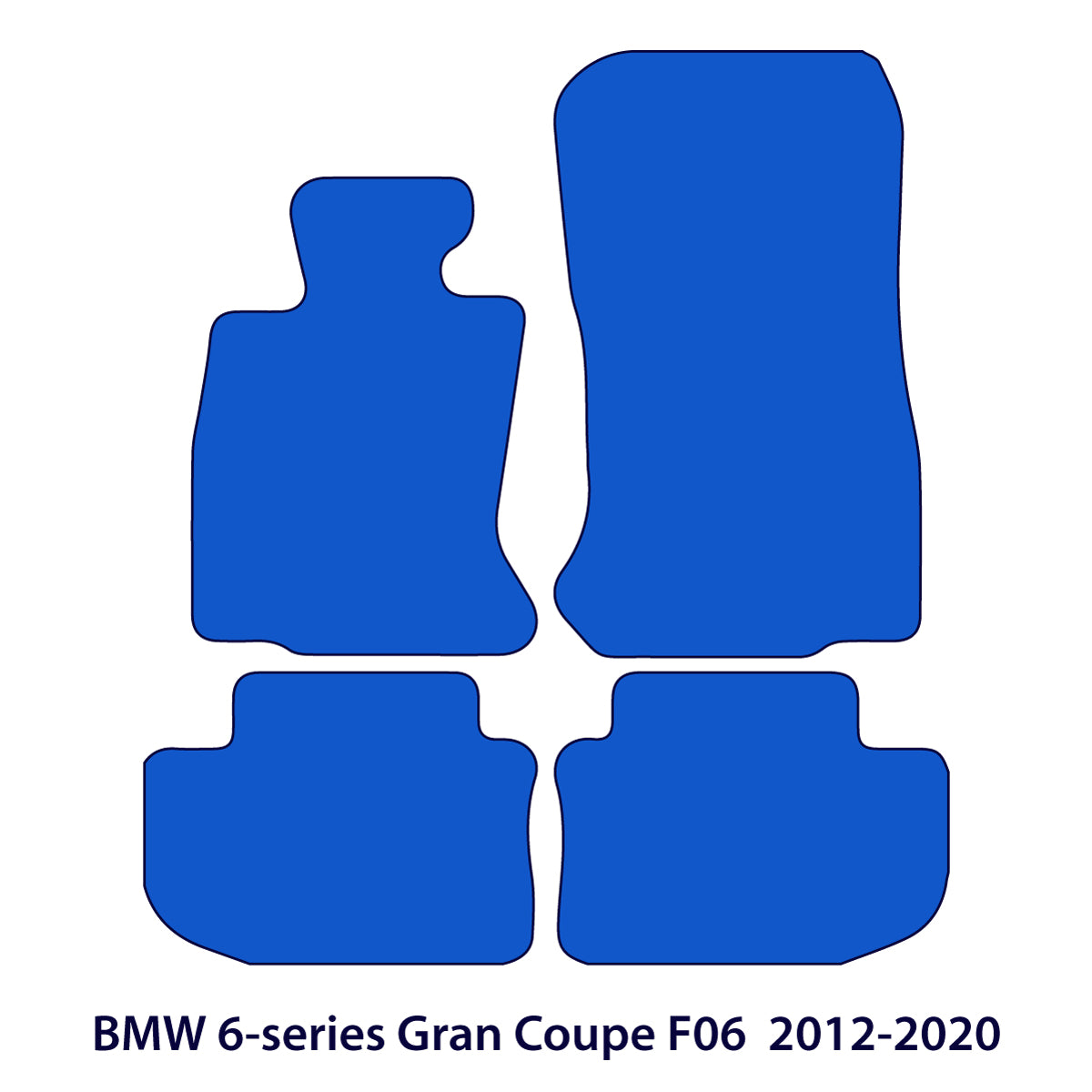 BMW 6-Series Gran Coupe Velour Floor Mats 2012-2018 – F06 – M Stitching