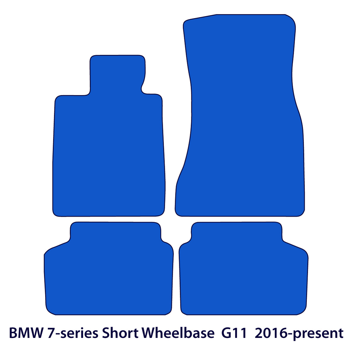 Dywaniki welurowe do BMW Seria 7 2015-2022 – Krótki rozstaw osi G11 – Czarne Exclusive