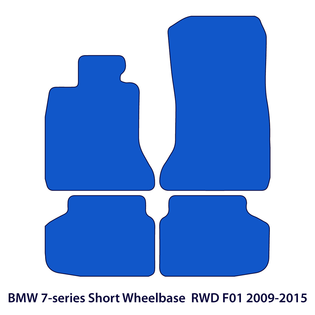 Dywaniki welurowe do BMW Seria 7 RWD 2008-2015 – Krótki rozstaw osi F01 – Czarne
