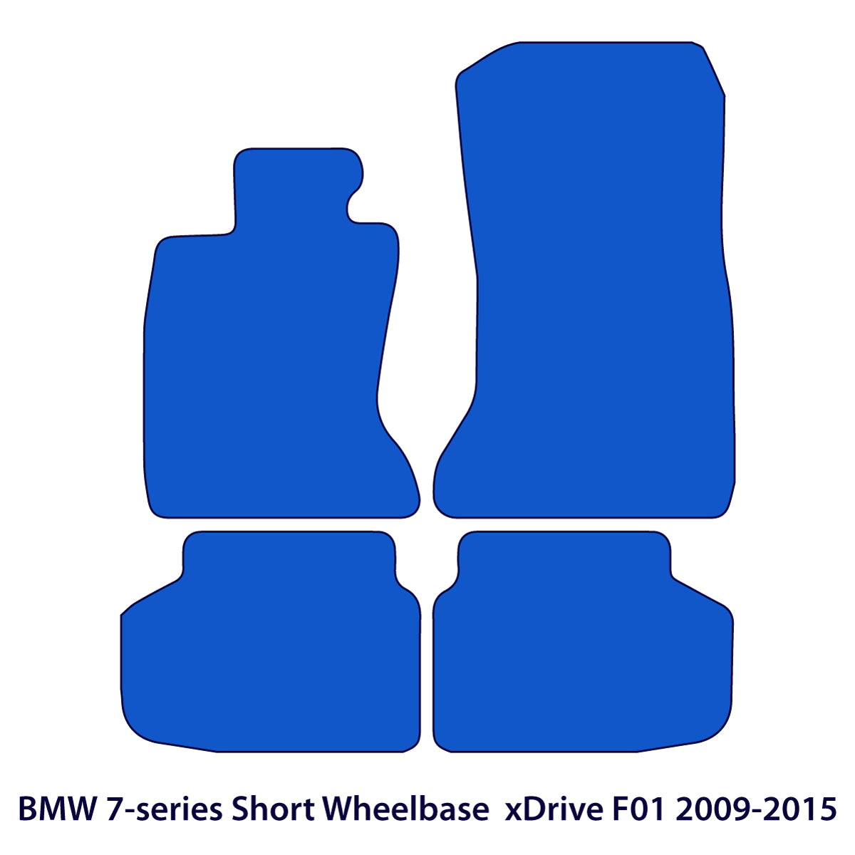 Dywaniki welurowe do BMW Seria 7 2008-2015 xDrive – Krótki rozstaw osi F01 – Czarne Exclusive