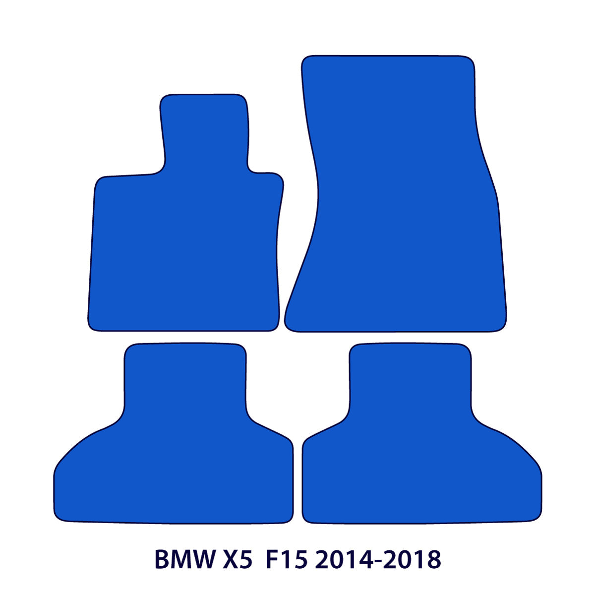 Dywaniki welurowe do BMW X5 2013-2018 – F15 – Czarne Exclusive