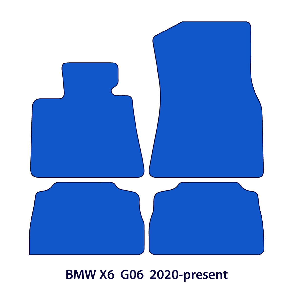 BMW X6 Velours-Fußmatten – 2019-2026 – G06 – M-Naht