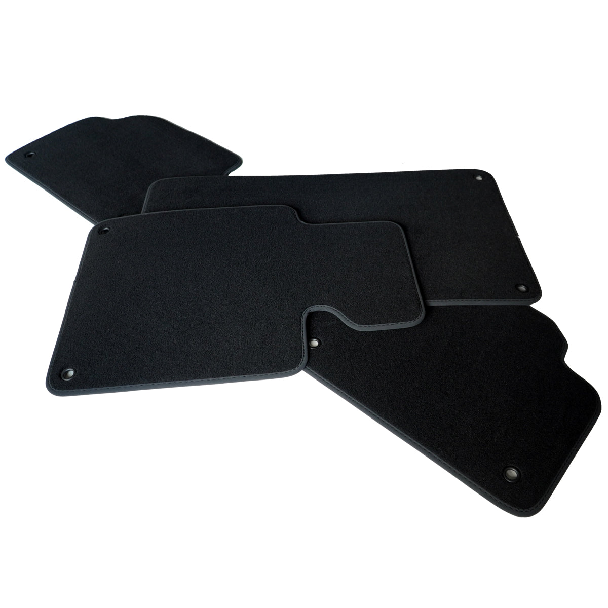 Dodge Grand Caravan 2008-2011 &amp; Chrysler Town and Country 2008-2011 3 Reihen Velours-Fußmatten – Schwarz