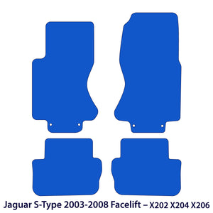 Jaguar S-Type X202/X204/X206 Velour Floor Mats 2003–2008 – Facelift – Black – image 2