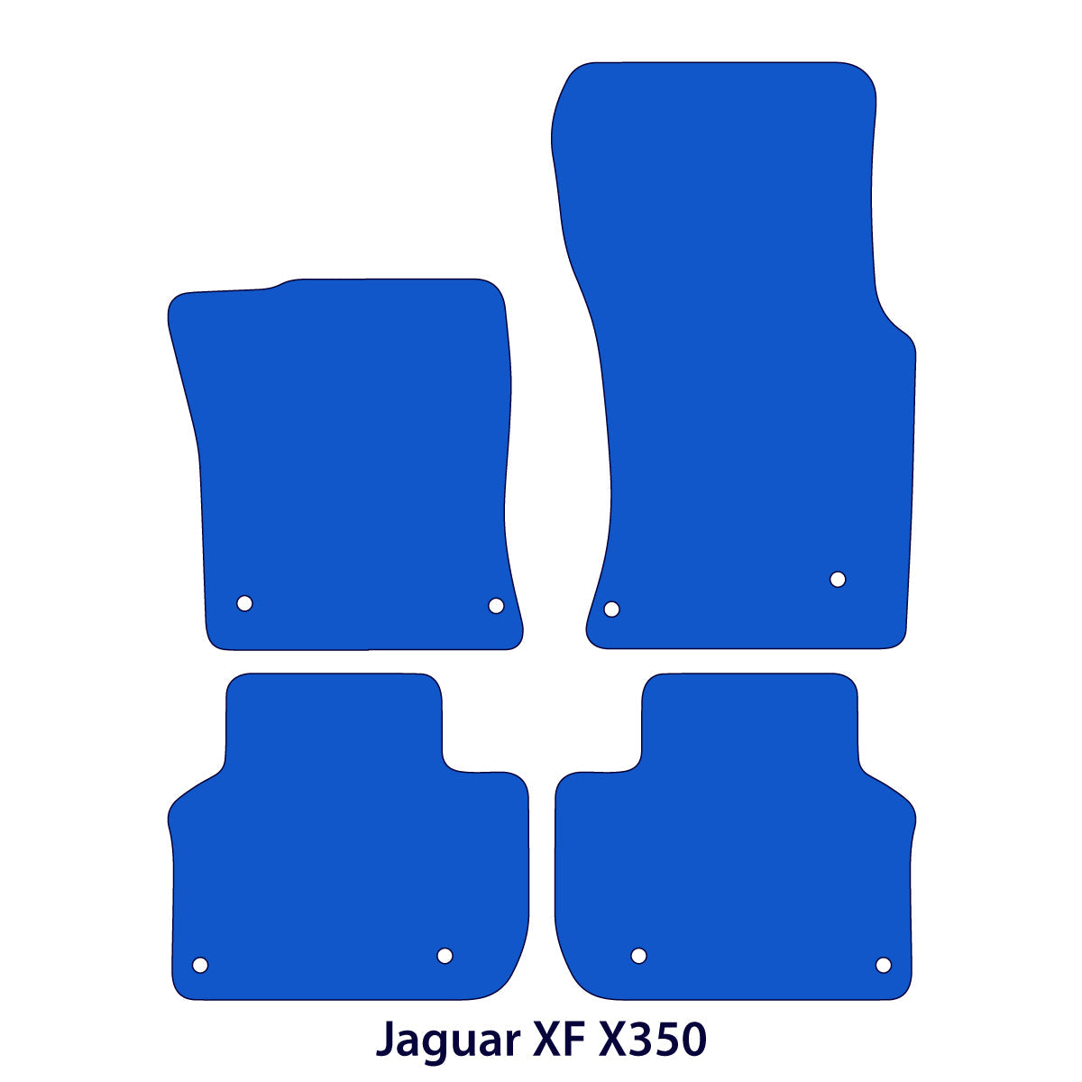 Dywaniki welurowe do Jaguar XF Sedan i Kombi 2016-2024 – X350 – Czarne Exclusive