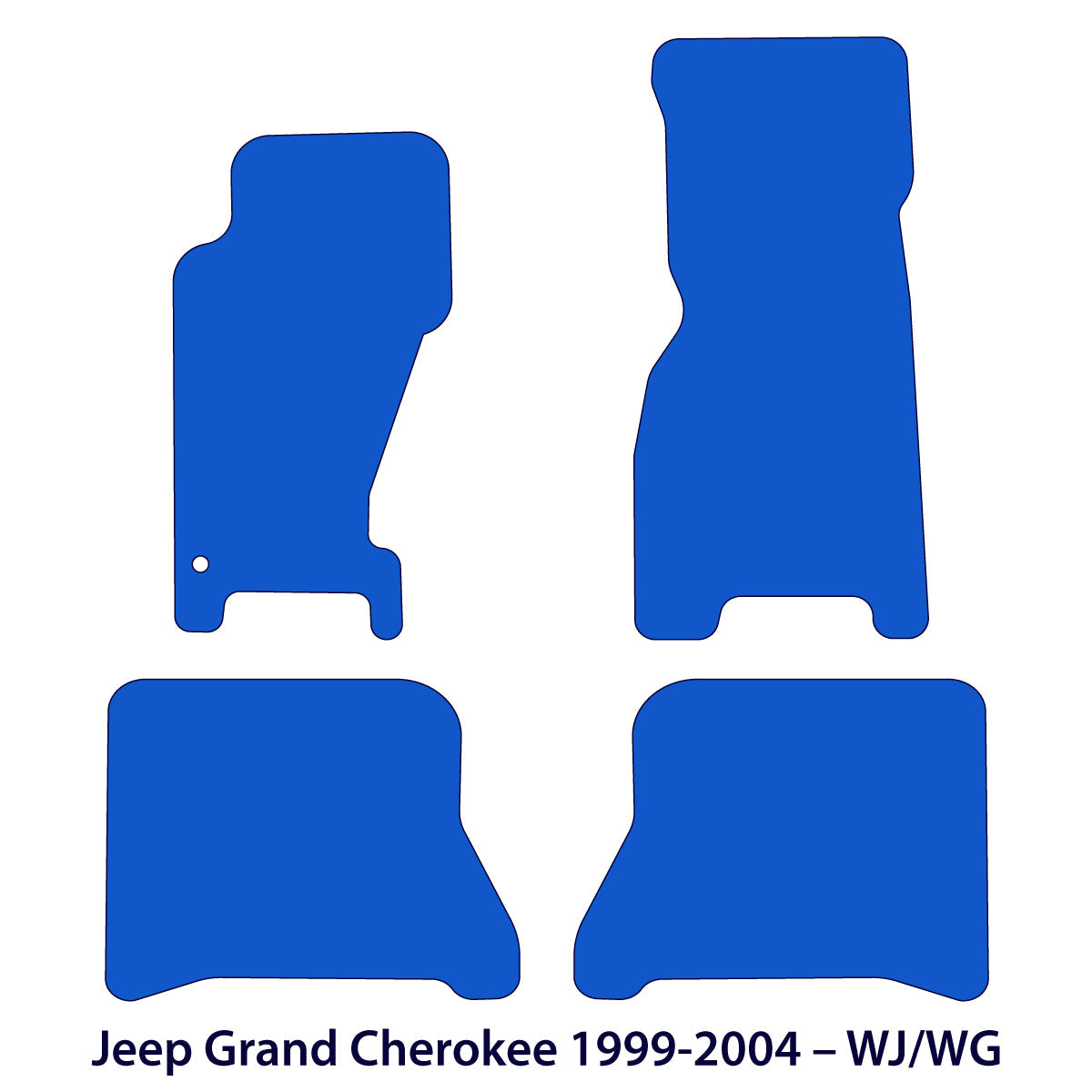 Jeep Grand Cherokee Velours Fußmatten 1999-2004 – WJ WG – Schwarz Exklusiv