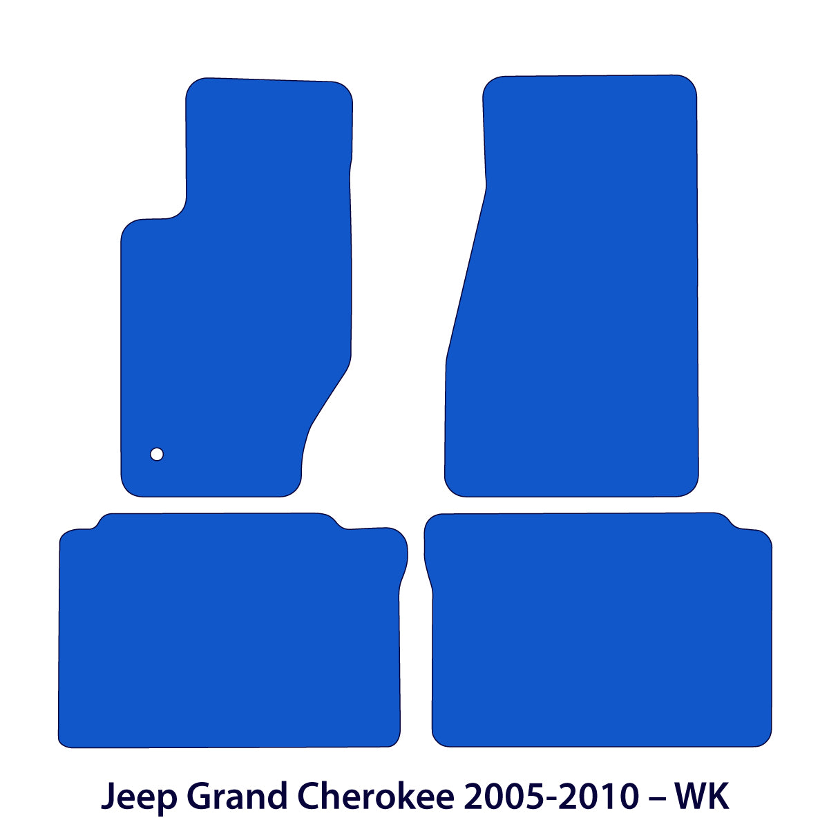 Jeep Grand Cherokee WK/WH Velour Floor Mats 2005–2010 – Black Exclusive – image 2