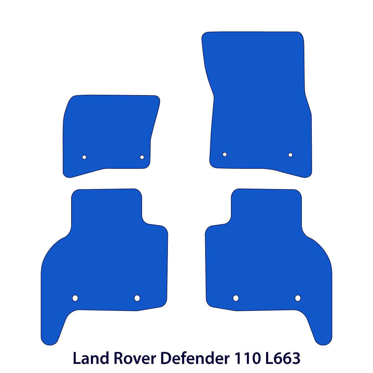 Land Rover Defender 110 Velours-Fußmatten – L663 – Beige
