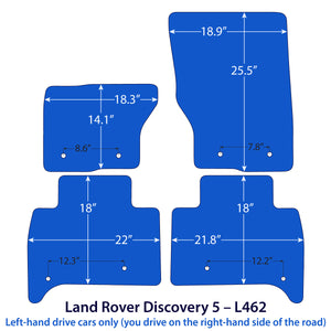 Land Rover Discovery 5 L462 Velour Floor Mats 2017–2026 – Beige – image 2
