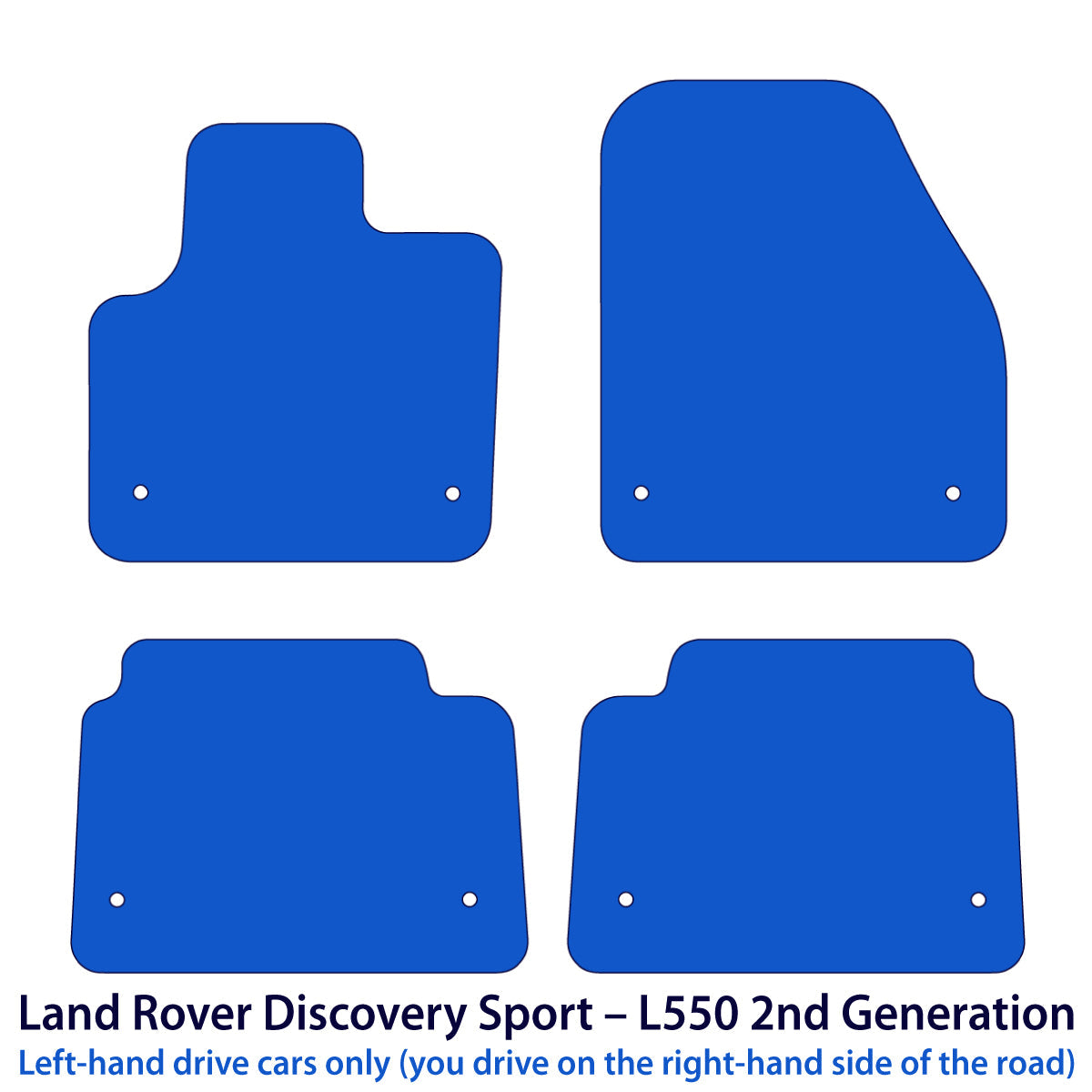 Land Rover Discovery Sport L550 Velour Floor Mats 2020–2026 – Facelift – Black Exclusive – image 2