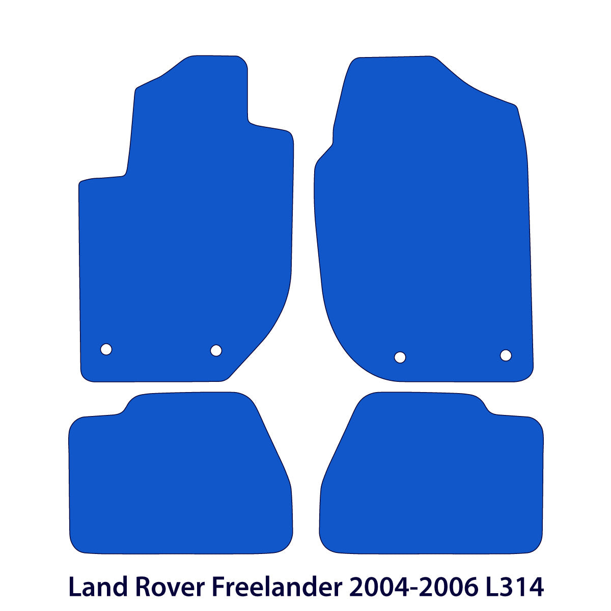 Land Rover Freelander I L314 Velour Floor Mats 2004–2006 – Facelift – Black Exclusive – image 2