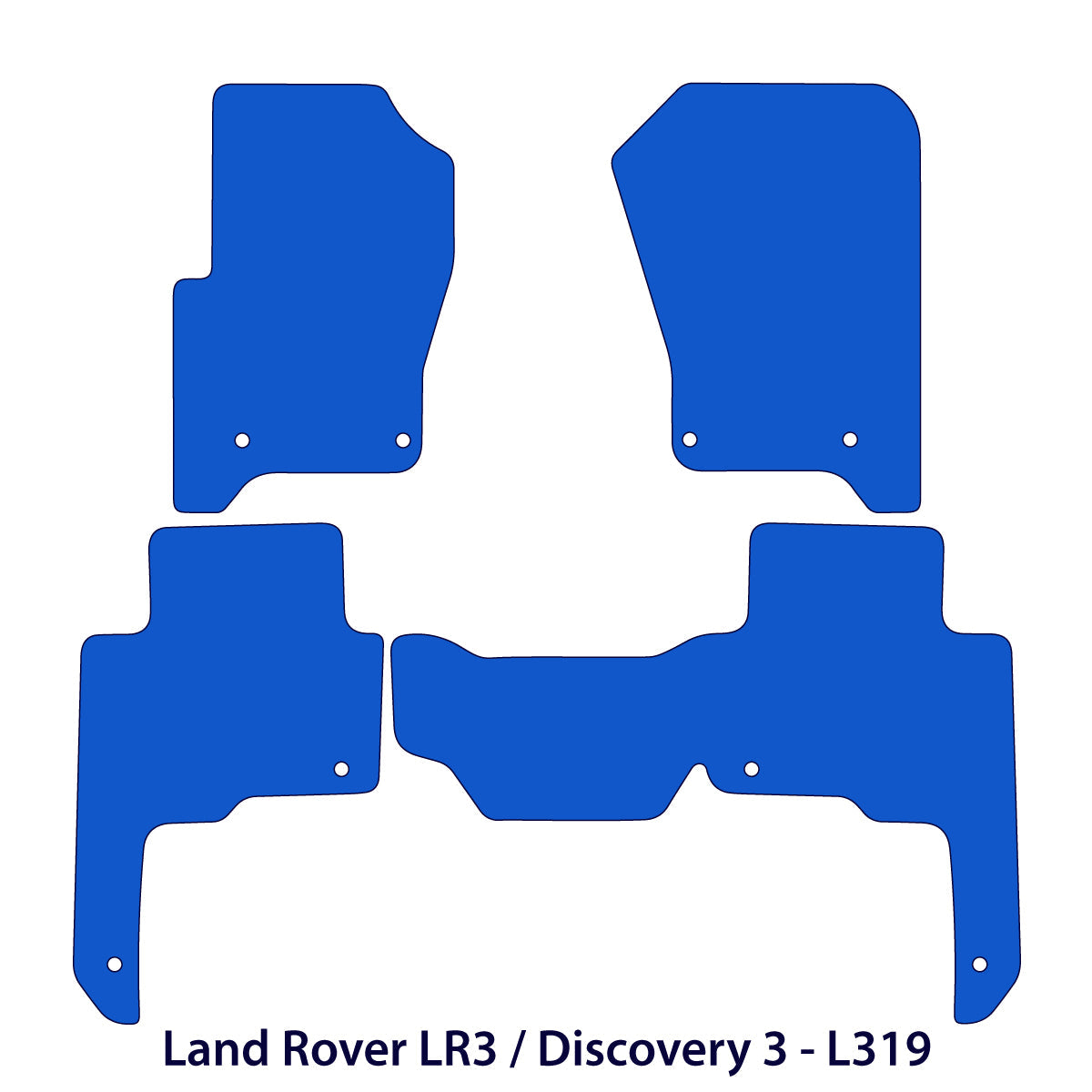 Land Rover LR3 / Discovery 3 Velour Floor Mats – L319 – Black Exclusive