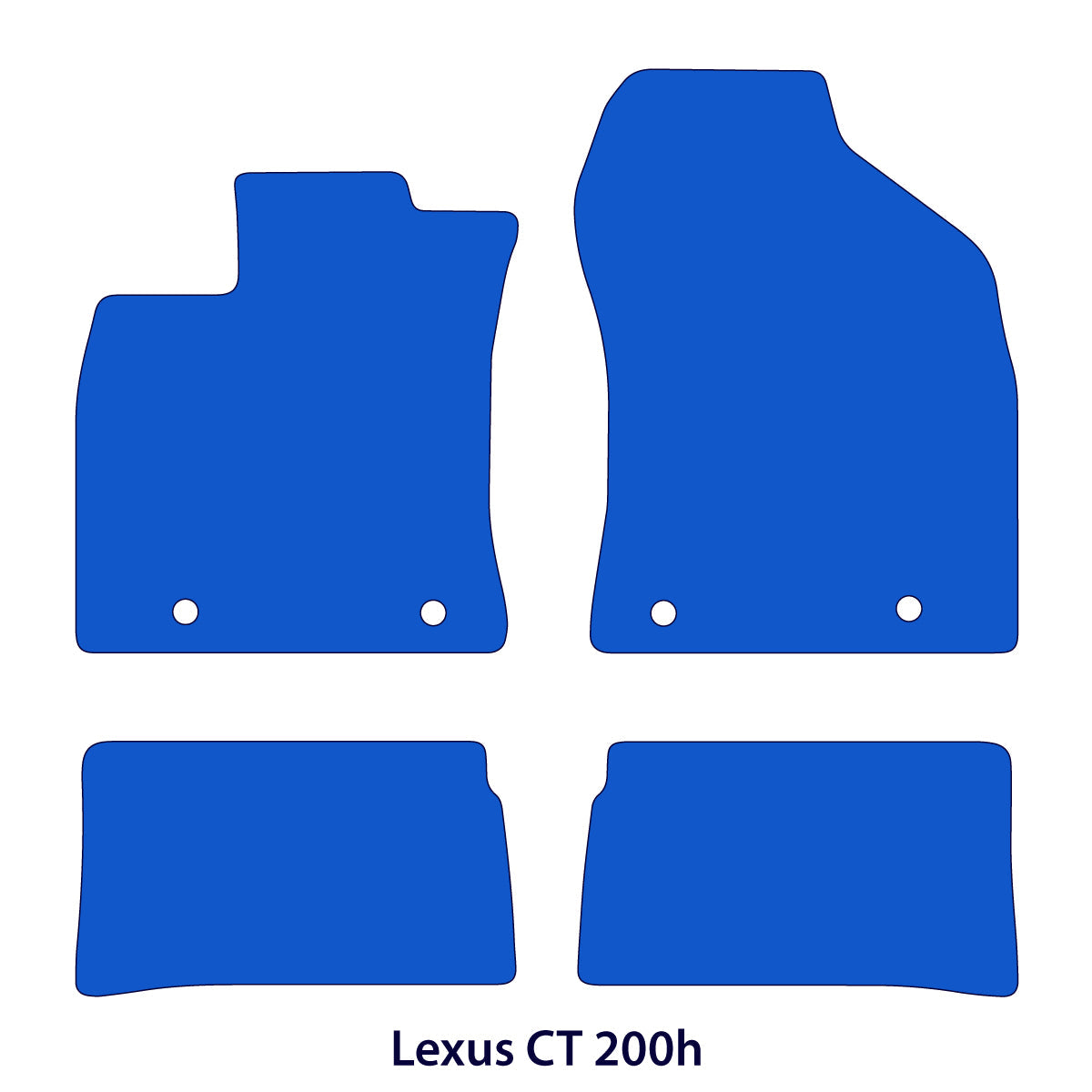 Lexus CT 200h Velours Fußmatten 2011-2022 – Schwarz