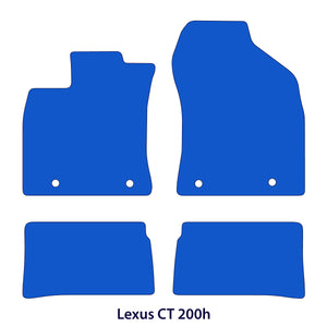 Lexus CT 200h ZWA10 Velour Floor Mats 2011–2021 – Black – product view 2