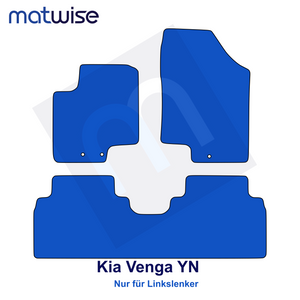 Kia Venga YN 2010–2019 – technische Fußmattenzeichnung für Linkslenker | MATWISE