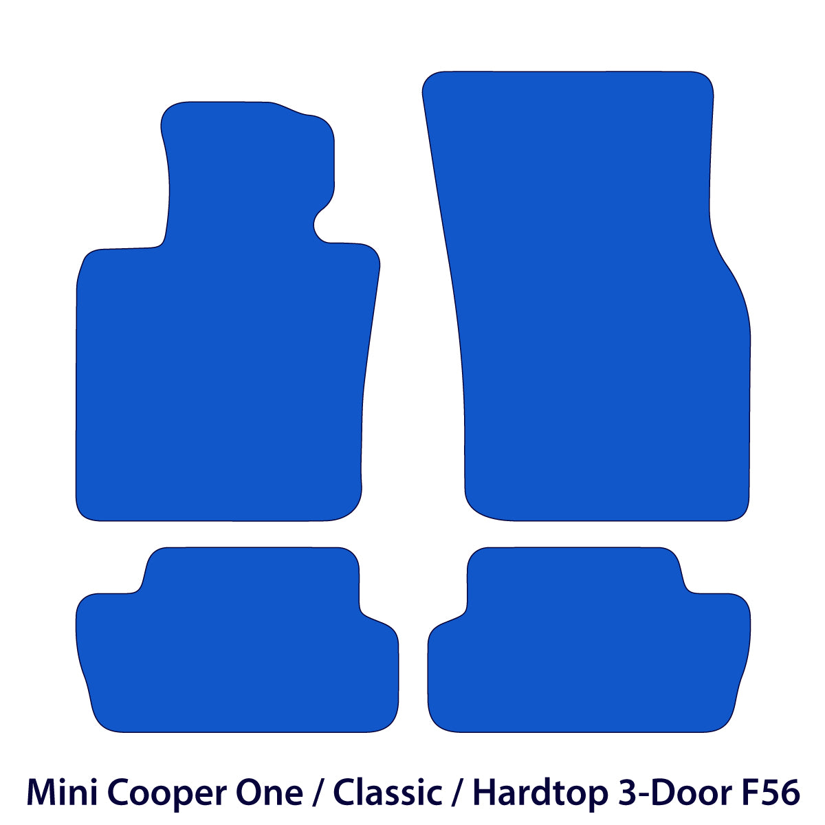 Mini Cooper One / Classic / Hardtop 2-Türer Velours Fußmatten 2014–2024 – F56 – Beige