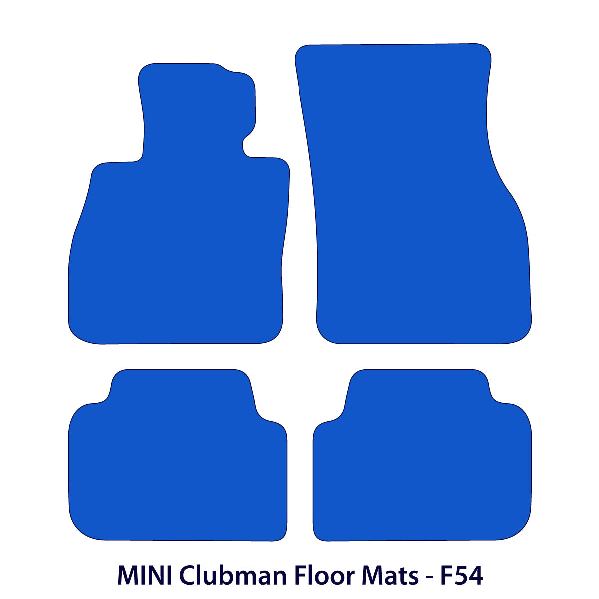 Mini Cooper Clubman Velours-Fußmatten 2015–2024 – F54 – Schwarz