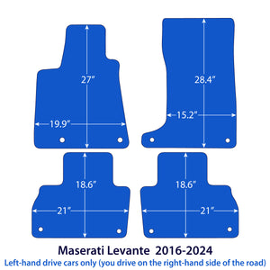 Maserati Levante M161 Velour Floor Mats 2016–2024 – Black Exclusive – product view 2