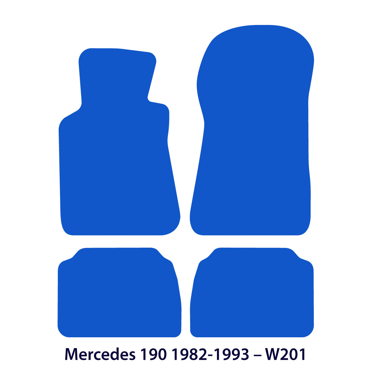 Mercedes 190 Velours Fußmatten 1982-1993 – W201 – Schwarz