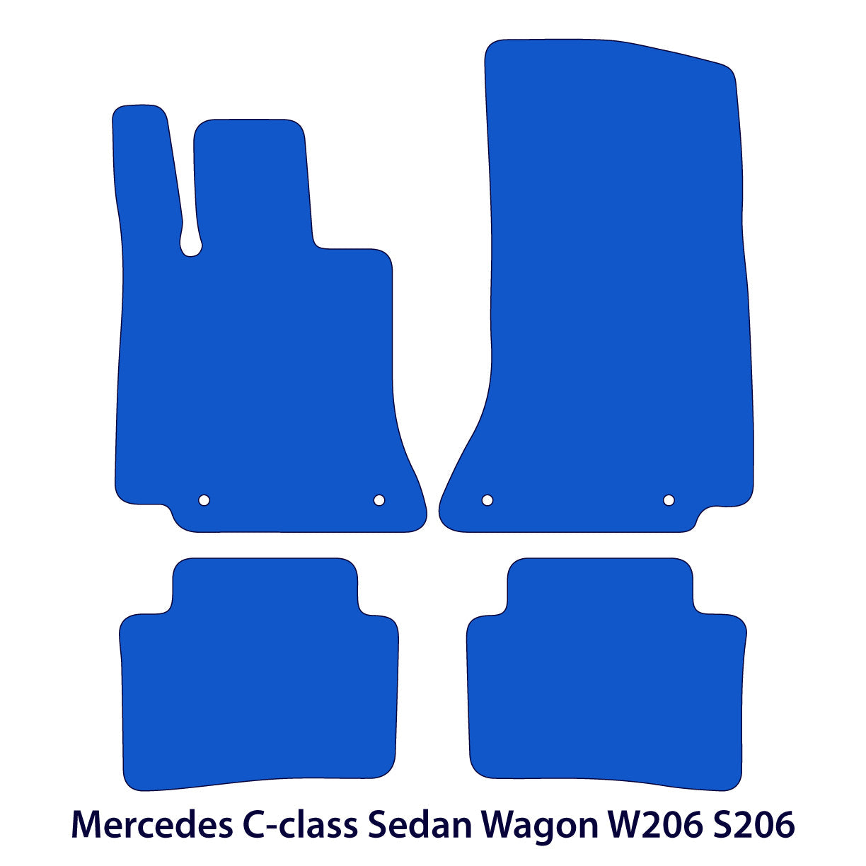 Dywaniki welurowe do Mercedes Klasa C 2021-2026 – W206 i S206 – Czarne