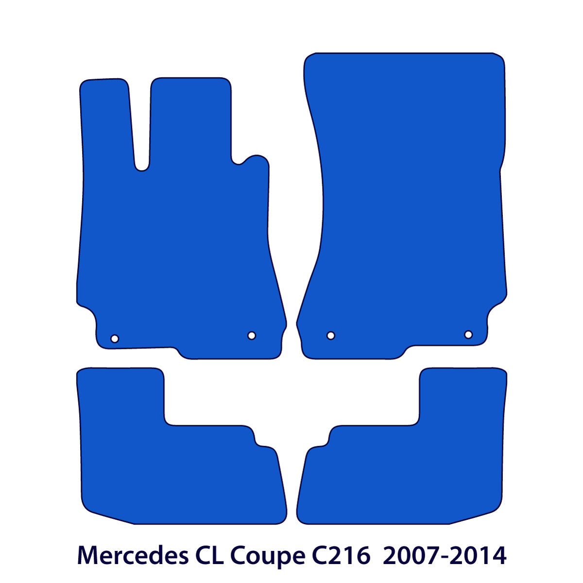Dywaniki welurowe do Mercedes CL 2006-2014 – Coupé C216 – Czarne Exclusive