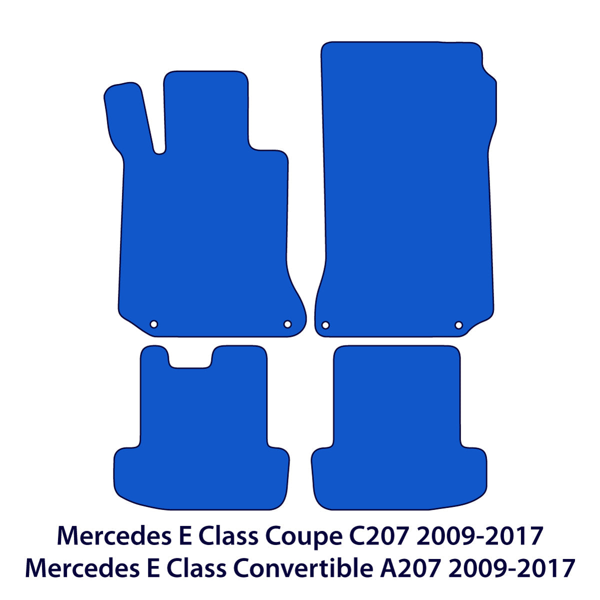 Mercedes E-Klasse Velours Fußmatten 2009–2017 Coupé &amp; Cabrio C207 &amp; A207 – Beige