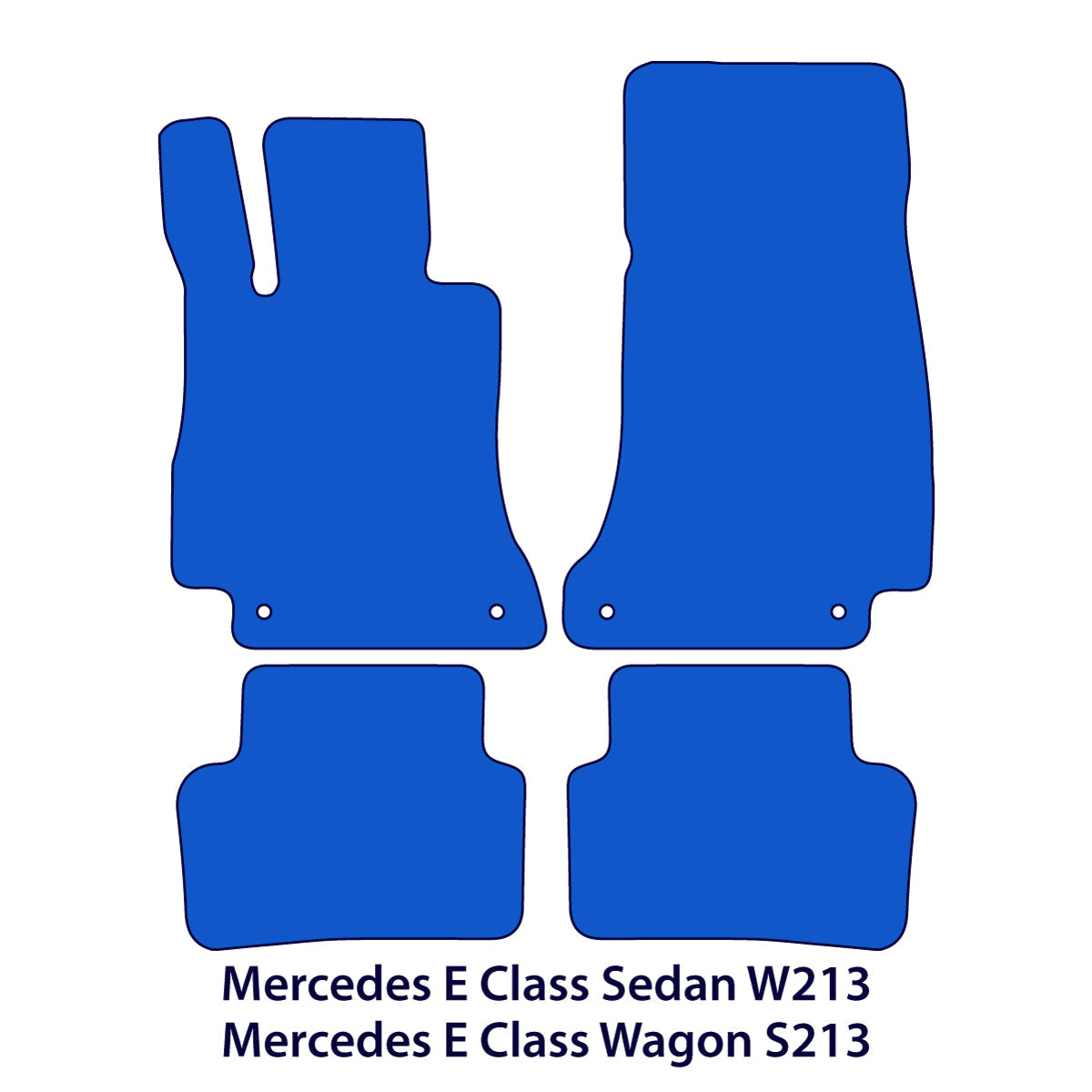 Mercedes E-Klasse Velours Fußmatten 2016–2023 – W213 & S213 – Schwarz Exklusiv