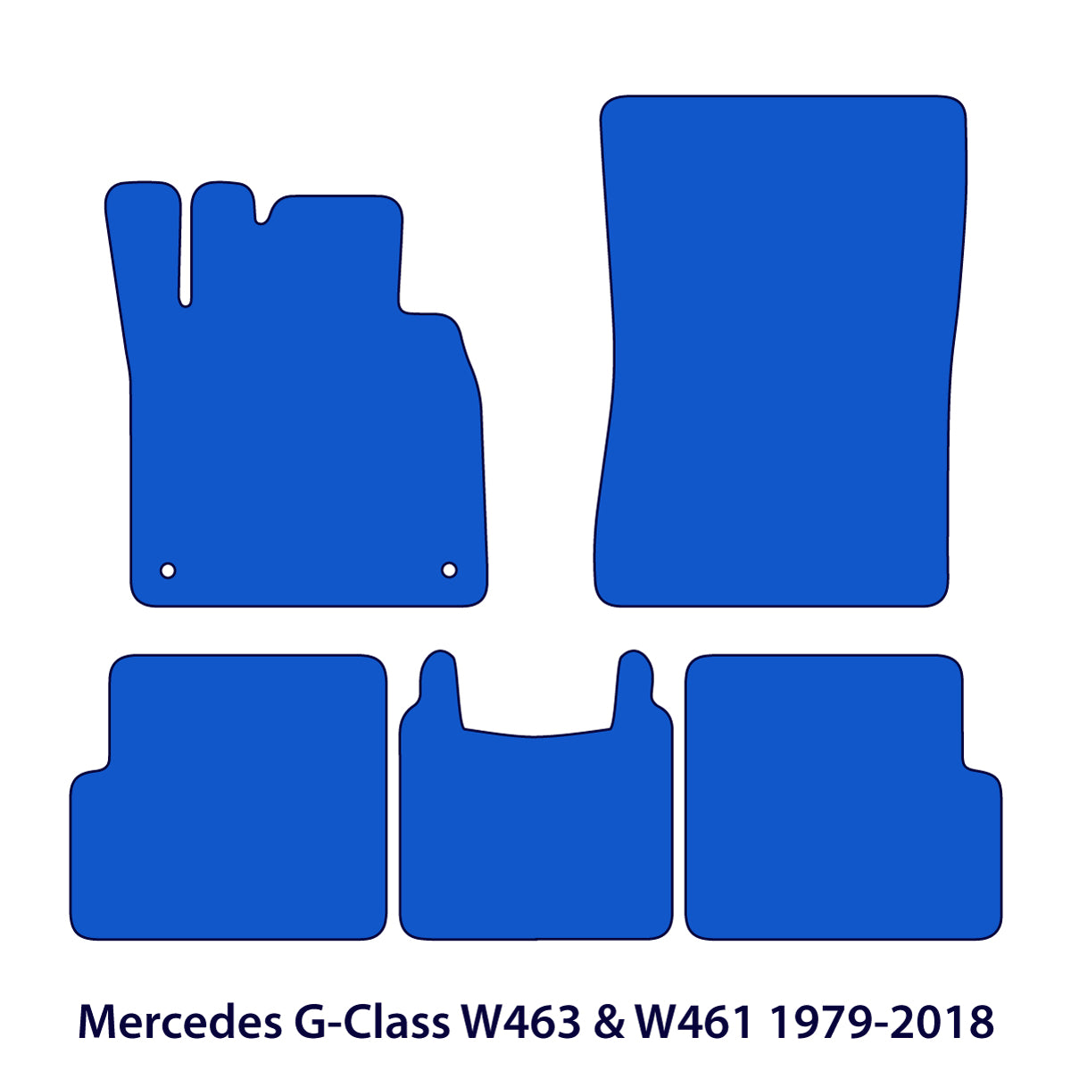 Mercedes G-Klasse Velours Fußmatten 1990–2022 – W463 & W461 – Beige