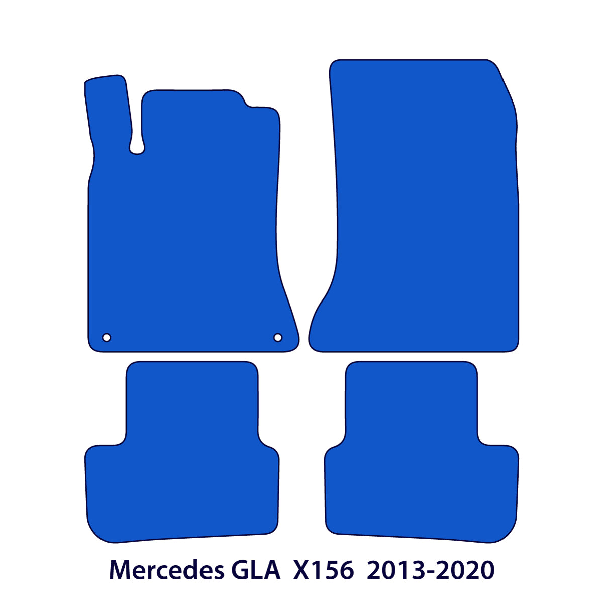 Mercedes GLA Velours-Fußmatten 2013-2020 – X156 – Beige