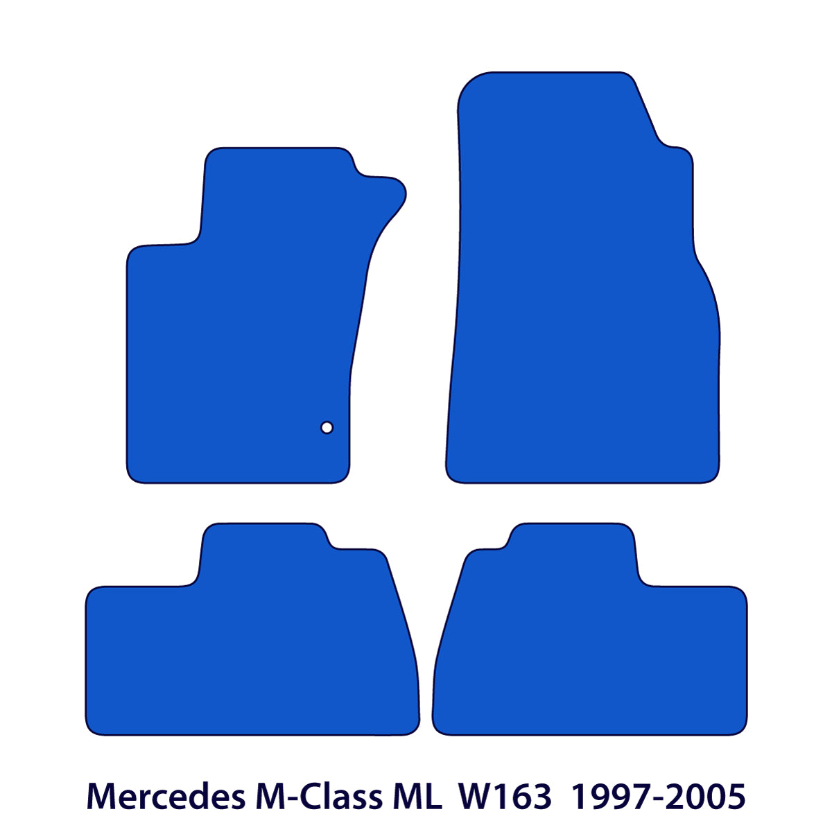 Dywaniki welurowe do Mercedes Klasa M ML 1997-2005 – W163 – Czarne Exclusive