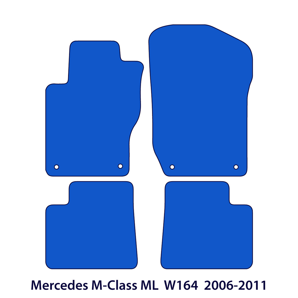 Mercedes M-Klasse ML Velours Fußmatten 2005-2011 – W164 – Beige