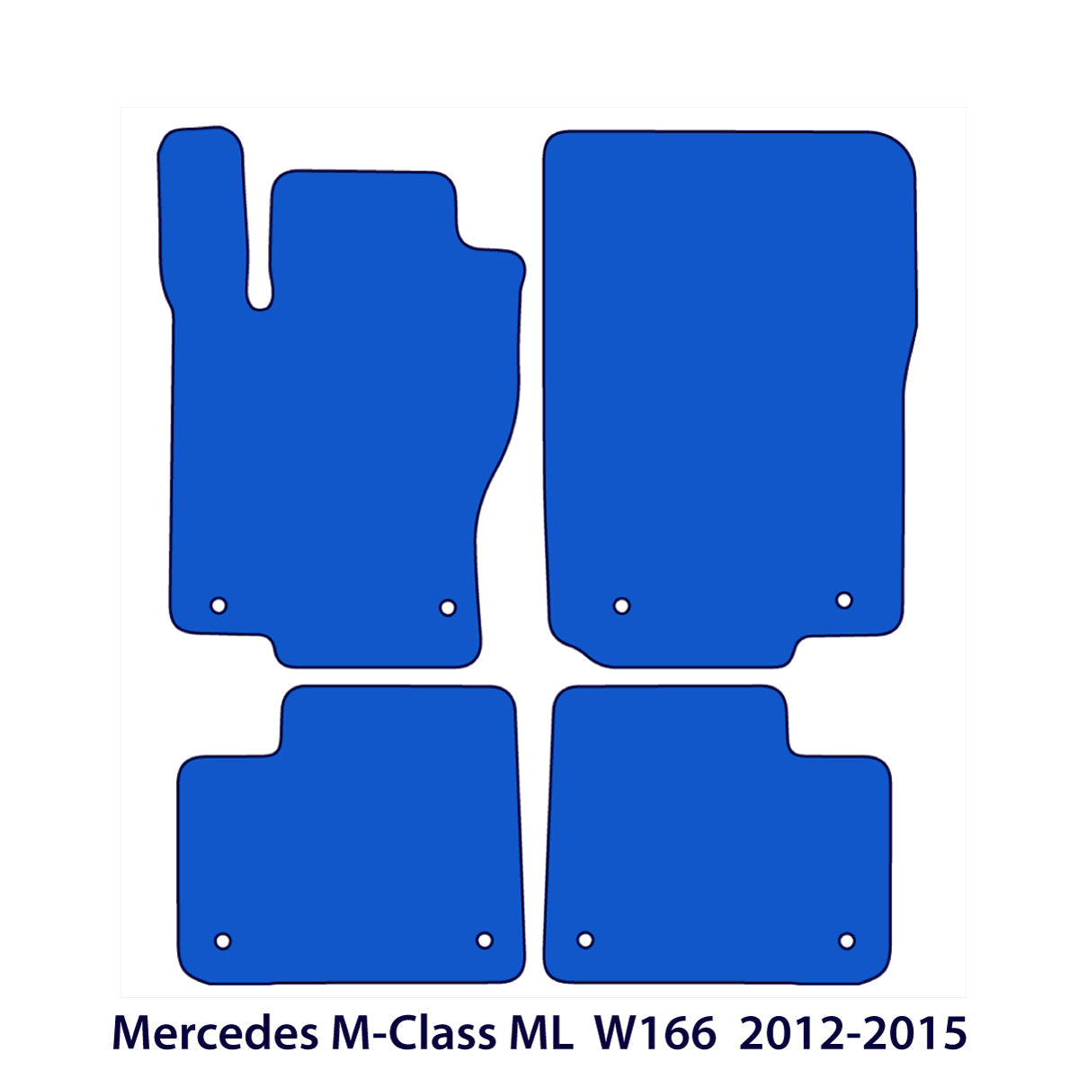 Mercedes M-Klasse ML Velours Fußmatten 2011-2015 – W166 – Schwarz