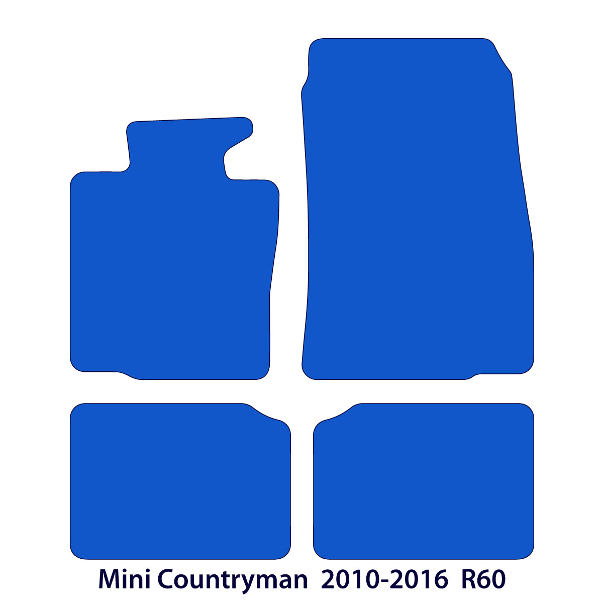 Mini Countryman Velours Fußmatten 2010-2016 – R60 – Flaggen-Logo