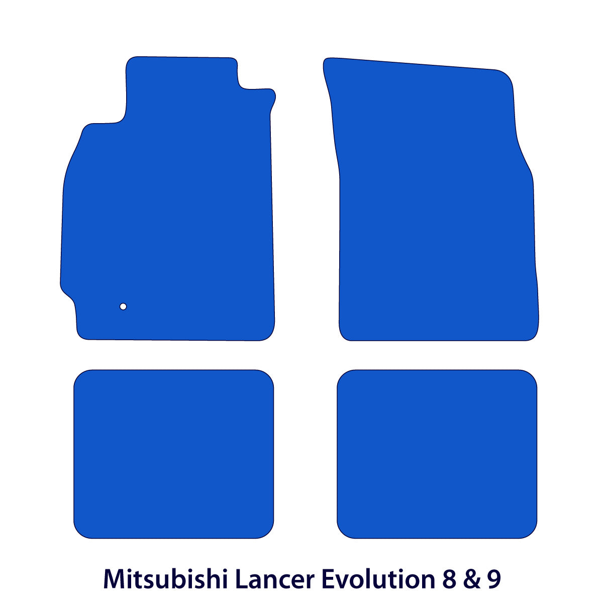 Mitsubishi Lancer Evolution 8 & 9 Veloursfußmatten 2003-2007 – Schwarz Exklusiv