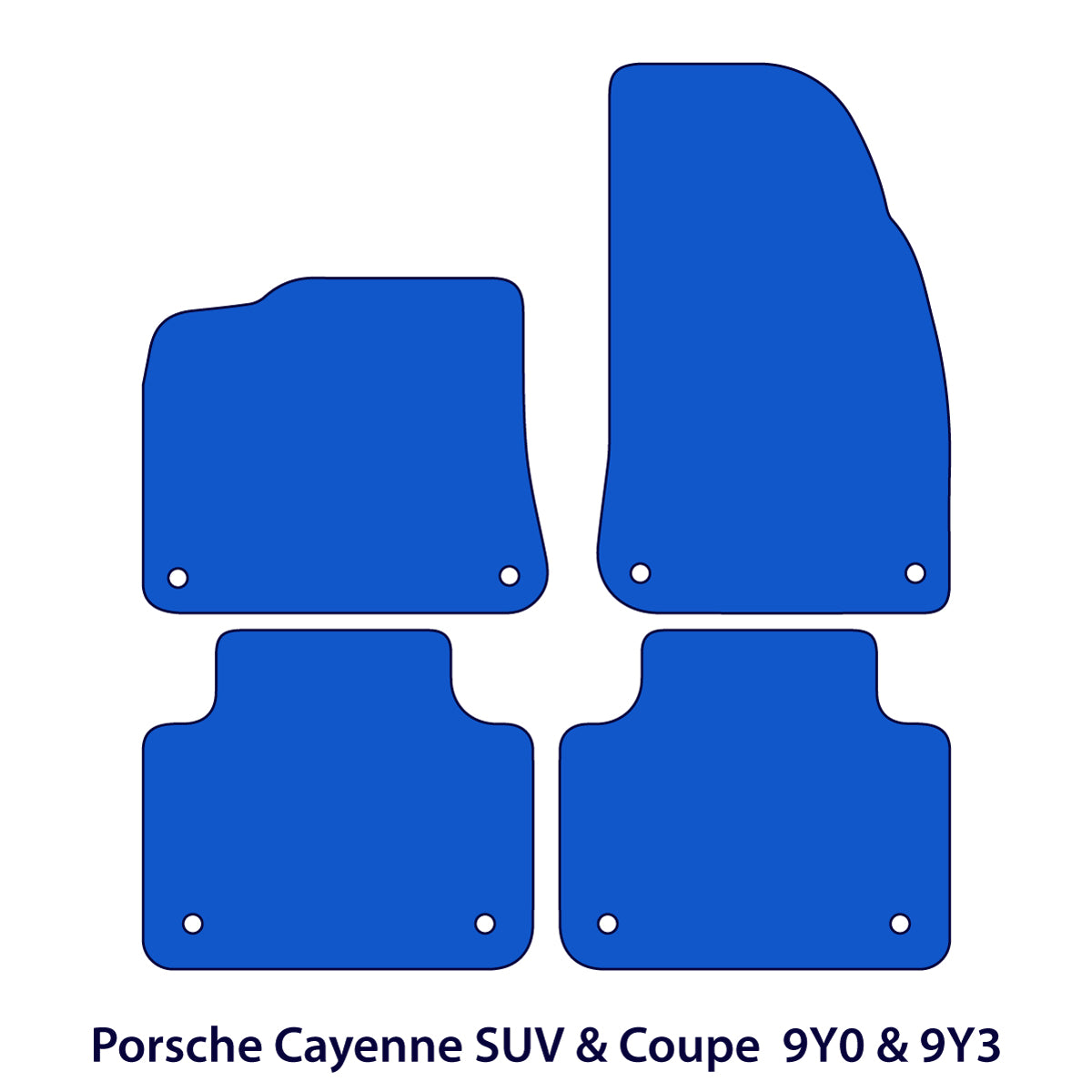 Dywaniki welurowe do Porsche Cayenne SUV i Coupé 2017-2026 – 9Y0 i 9Y3 – Beżowe
