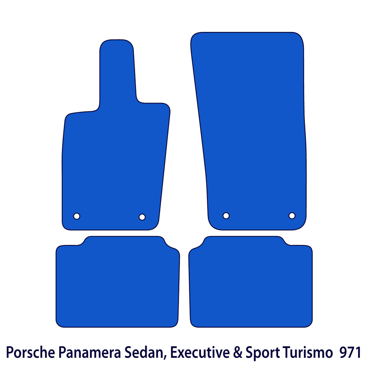 Porsche Panamera Fußmatten – 971 & 972 – Schwarz